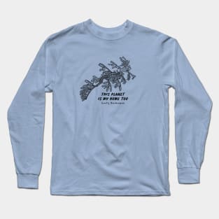 Leafy Seadragon - This Planet Is My Home Too - marine life design Long Sleeve T-Shirt